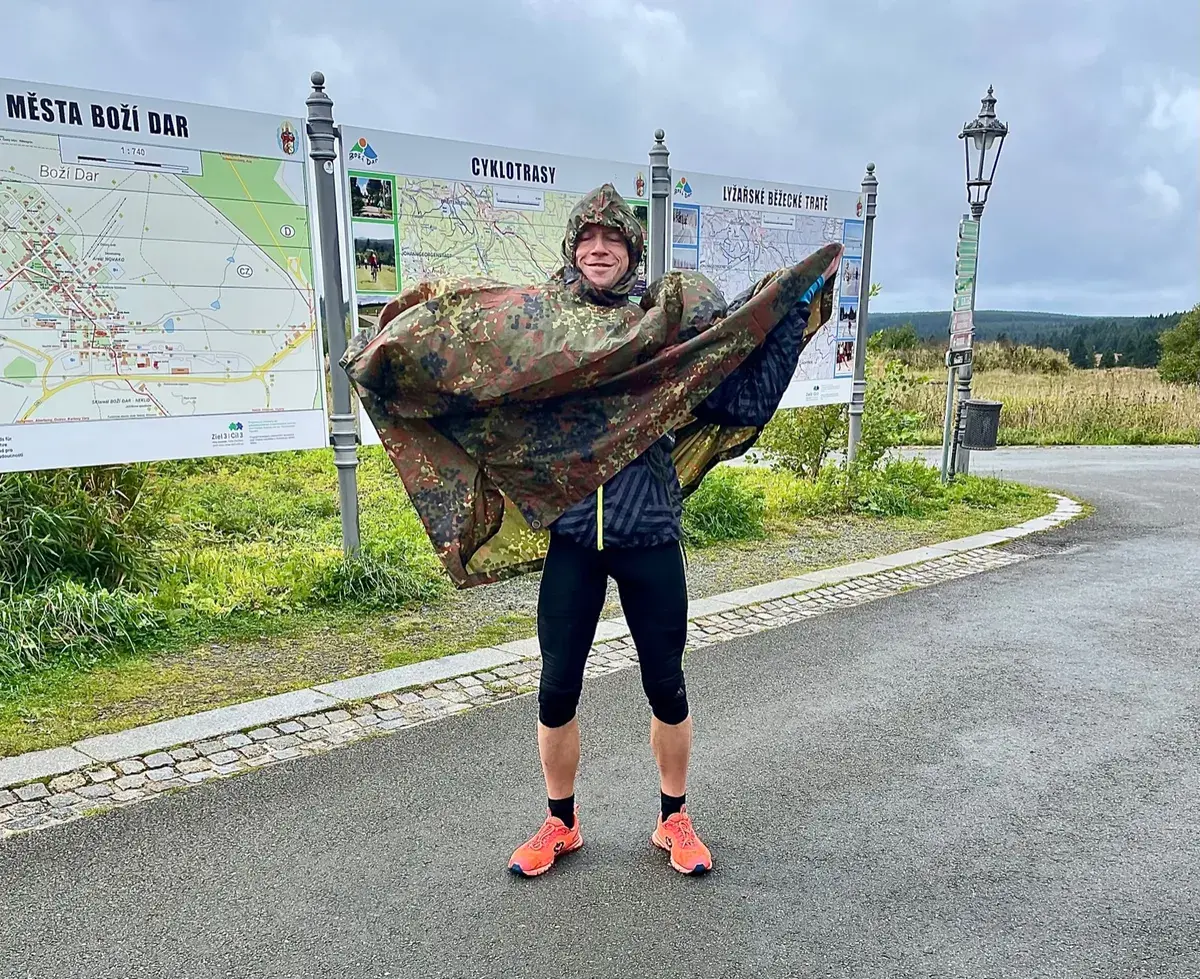 Podzimní plískanice, běhání v dešti